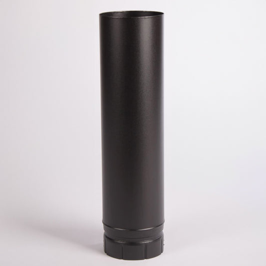 Black Vitreous Stove Pipe - 500mm length - 130mm